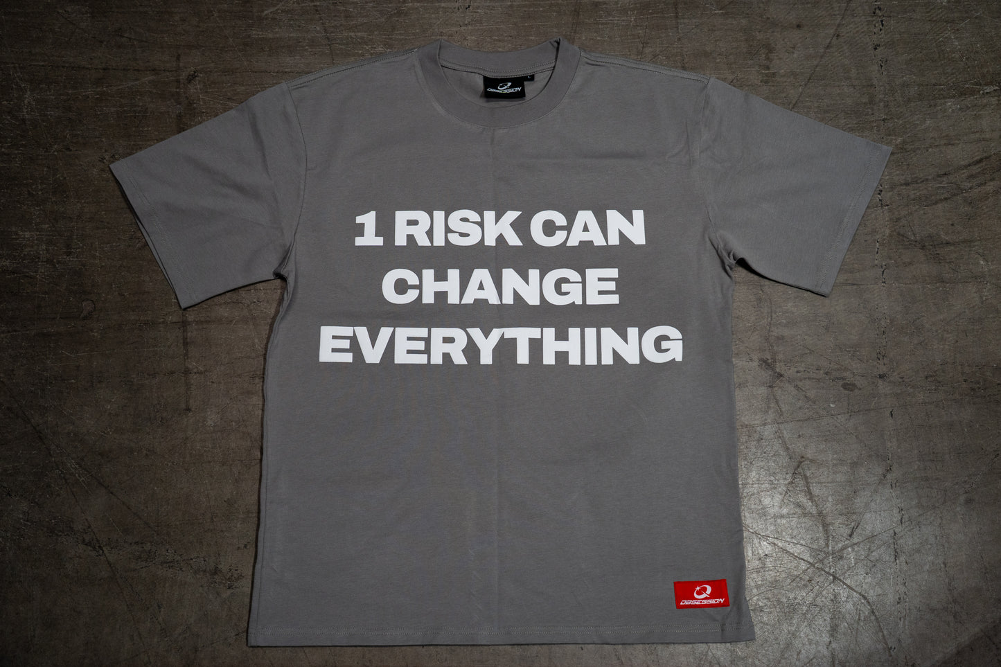 “1 RISK TEE” GREY