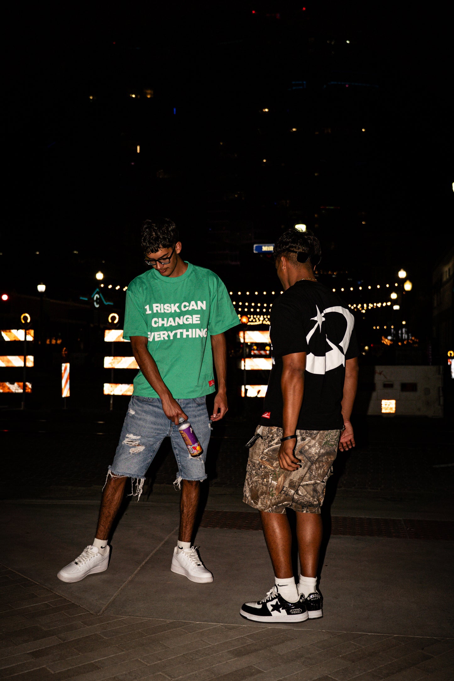 “1 RISK TEE” GREEN