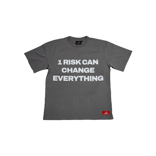 “1 RISK TEE” GREY
