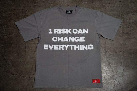 “1 RISK TEE” GREY